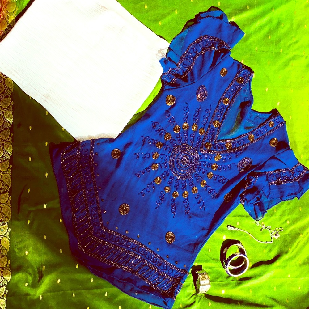 Beautiful Handmade Glass Bead Indian Shirt- NWOT